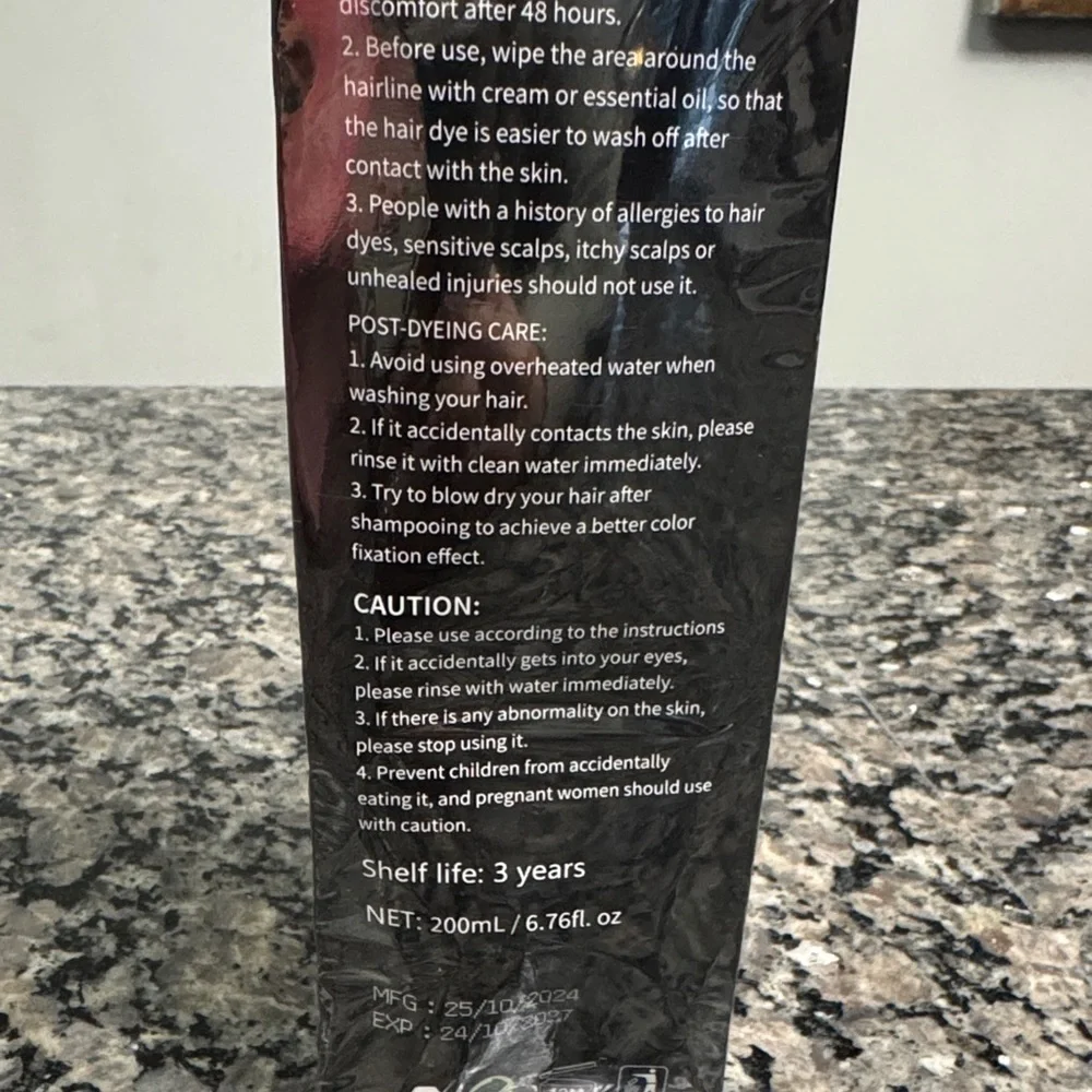 Nova Hair Dark Brown Hair Dye Shampoo NWT